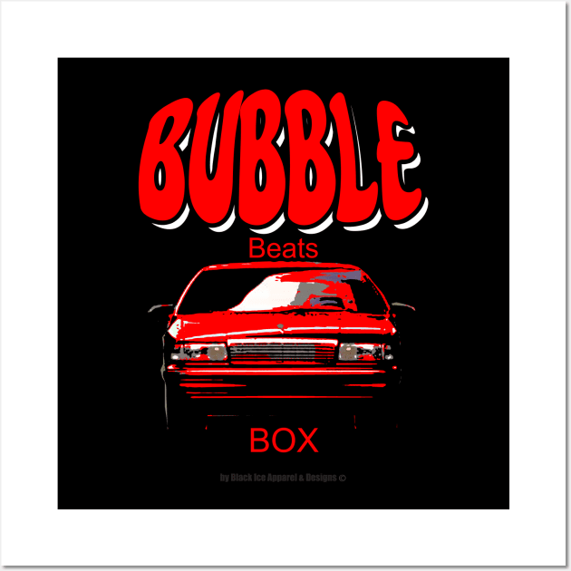 Caprice Bubble Beats Box Red Wall Art by Black Ice Design